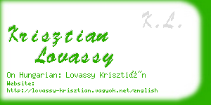 krisztian lovassy business card